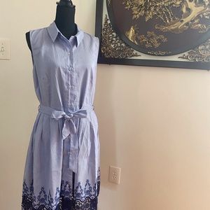 Sleeveless striped summer dress